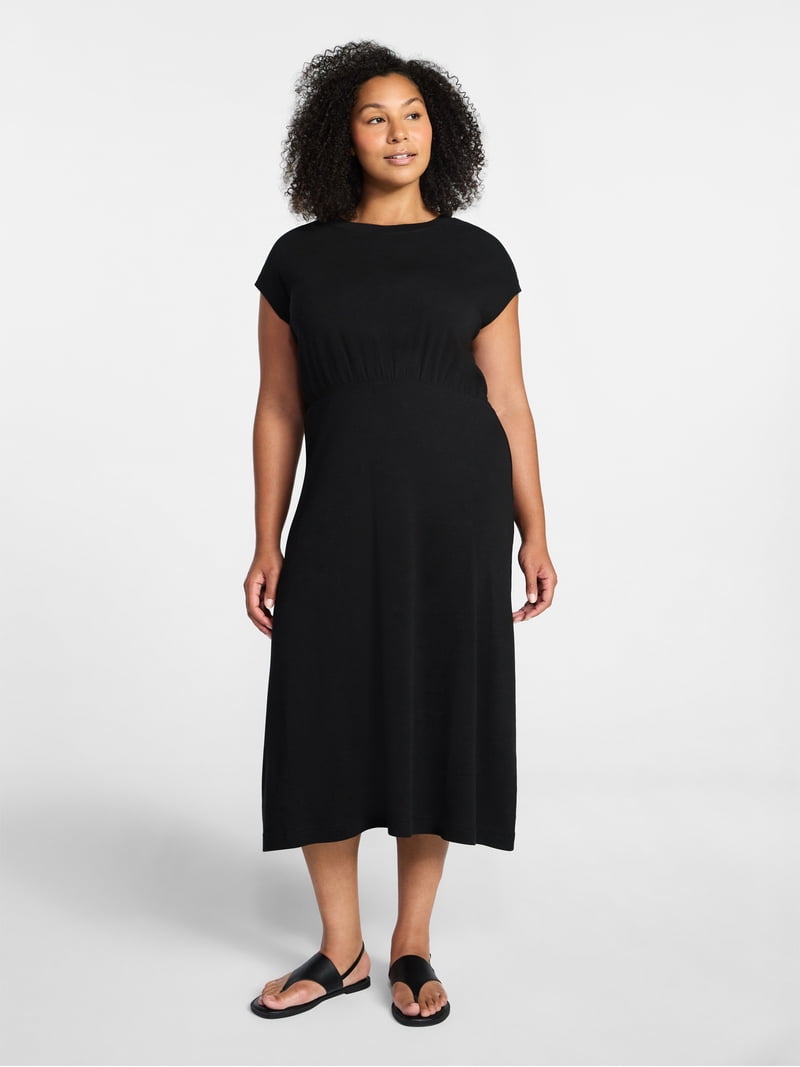 fbsh paradise knit dress Grove Ribbed Maxi Dress in Charcoal
