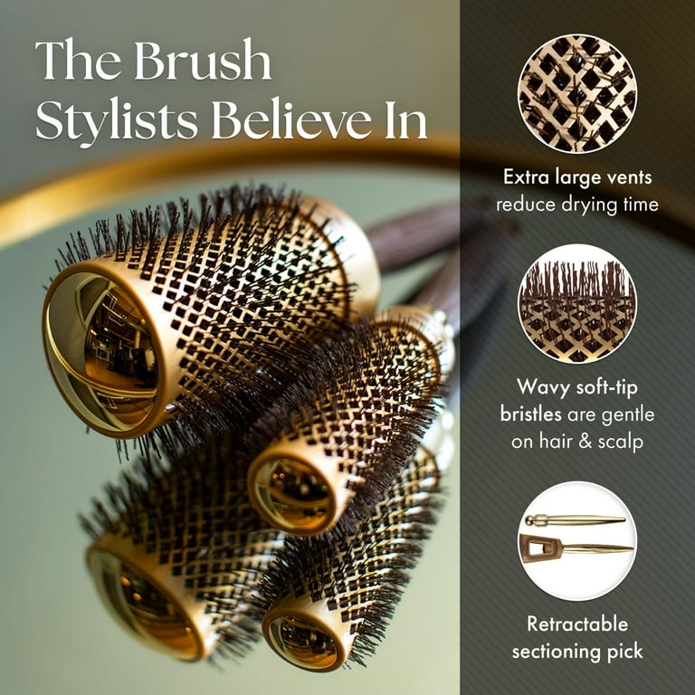 Olivia Garden NanoThermic Ceramic Ion Round Hair Brush NT-34 1 1/4