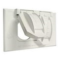 thumbnail image 1 of Résistant aux Intempéries 5180-1 Horizontal Duplex Simple Gang Couverture Résistant aux Intempéries Blanc, 1 of 1