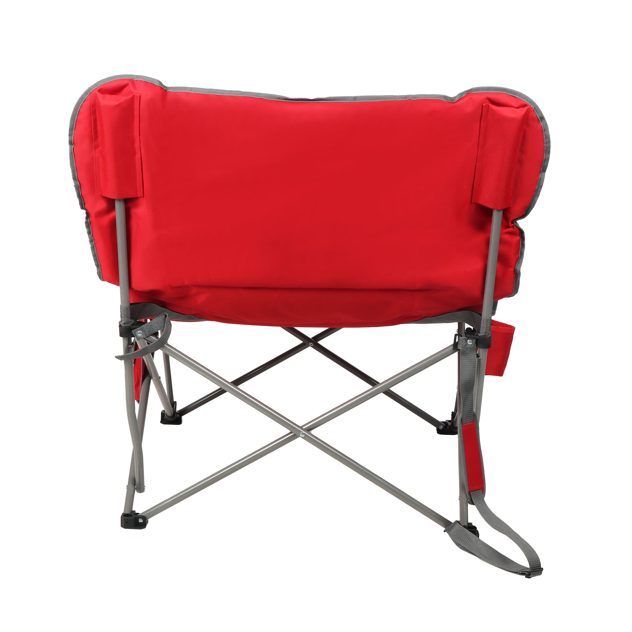 Ozark Trail Heated Butterfly-Style Camping Chair with Cup Holder, Red