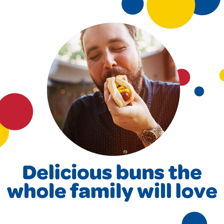 Wonder Bread Classic Hot Dog Buns, White Bread Hot Dog Buns, 8