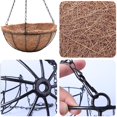 thumbnail image 5 of Macetas colgantes, cesta, macetas colgantes, cadena de alambre redondo, soporte para plantas con revestimiento de fibra de coco, cestas colgantes para riego de jardín, 5 of 5