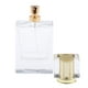 thumbnail image 4 of Botella de perfume vacía cuadrada de 50 ml de vidrio transparente Tapa dorada, 4 of 9