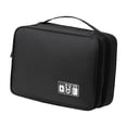 thumbnail image 1 of Estuche rígido para batería externa, bolsa universal con cremallera para guardar auriculares, electrónica Negro, 1 of 9