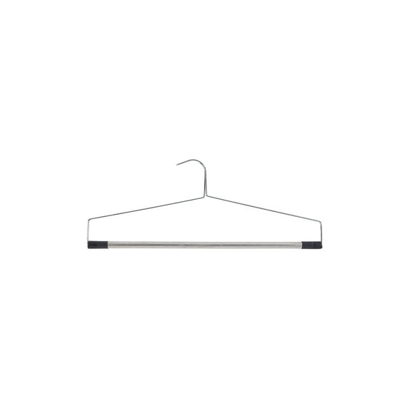 SSWBasics 22 inch Chrome Metal Linen Hanger - Pack of 20- Chrome Metal Wire Hangers - Bulk Metal Hangers for Clothes - Durable Suit Hangers for Closet Organization