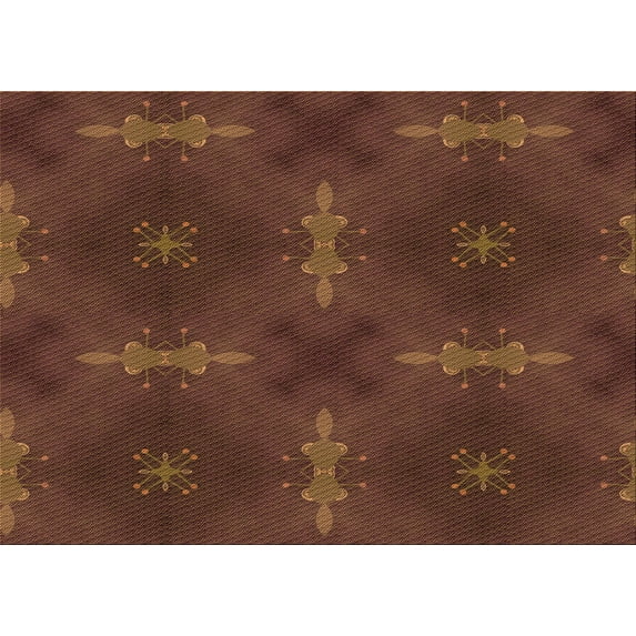 Ahgly Company Indoor Rectangle Patterned Red Fox Red Area Rugs, 7' x 10'
