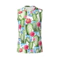 thumbnail image 6 of Lsque Flowers and Cactus Print Men's Cotton Blend Sleeveless Muscle Shirts (S-3XL)- Moisture Wicking, Odor Protection, UPF 30+,Large, 6 of 8