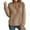 Khaki, variant on Duoif Womens Sweatshirt, Women's Casual Hoodie - Solid Color Deep V-Neck with Splicing Sweatshirt for Women Beige L