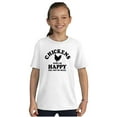 thumbnail image 3 of Chickens Make Me Happy Funny Country Crewneck T Shirts Boy Girl Teen Brisco Brands L, 3 of 6