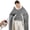 Gray, variant on TRUSTWARMTH Wearable Heated Throw Blanket 50"x64", Electric Heated Throw Blanket Wrap Poncho with Hood Pockets, 6 Heating Levels & 4 Hours Time Settings, Machine Washable, Grey