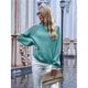 thumbnail image 5 of Suéteres de Cuello Alto para Mujer, Suéteres Casuales de Larga, Suéteres Sueltos de Punto Grueso. Verde L, 5 of 9
