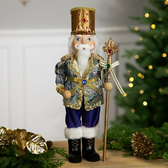 Northlight Nutcracker with Jeweled Scepter Christmas Figure - 16"