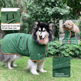 thumbnail image 5 of Fast Drying Dog Shower Robe Puppy Towels Robe Adjustable Dog Bath Robe Moisture Absorbing Dog Drool Towel - Green, 5 of 7