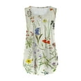 thumbnail image 4 of SMihono Hauts pour Femmes Débardeur pour Femmes Mode Débardeur d'Été pour Femmes à Col en V Sans Manches Imprimé Débardeur Décontracté Blouse Débardeur pour Femmes Hauts d'Été pour Femmes, 4 of 5