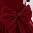 thumbnail image 6 of IBTOM CASTLE Flower Girl Dress Satin Bowknot Tutu Wedding Bridesmaid Christening Pageant Birthday Party Evening Prom Gown 5-6 Years Wine Red, 6 of 8
