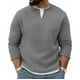 thumbnail image 1 of pstuiky Sudadera con capucha y cuello abierto para hombre, manga larga, dos piezas falsas, parte superior en contraste, jersey holgado, camiseta de manga larga y cuello redondo para hombre., 1 of 6