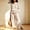 Beige women 2 piece lounge set a1, variant on Usloyux Women's 2 Piece Lounge Set Long Sleeve Crew Neck Pullover Top and Wide Leg Pants Matching Tracksuit Outfits, Beige S