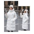 thumbnail image 3 of Women's Hooded Down Jacket Long Winter CoatM Green, 3 of 4