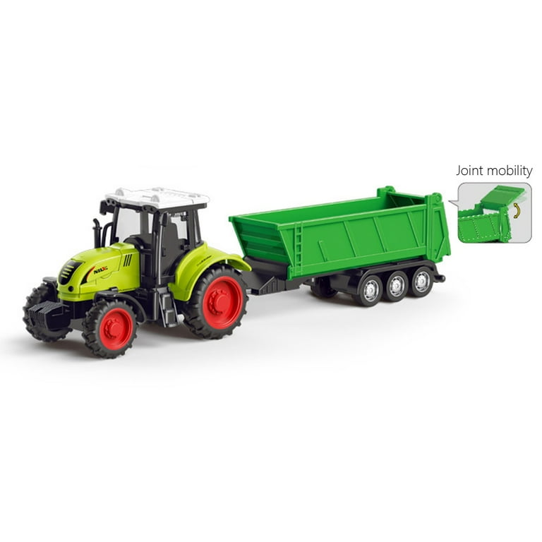 Coollooc Tractor Toy, 7pcs Farm Toys Inches Tractor with