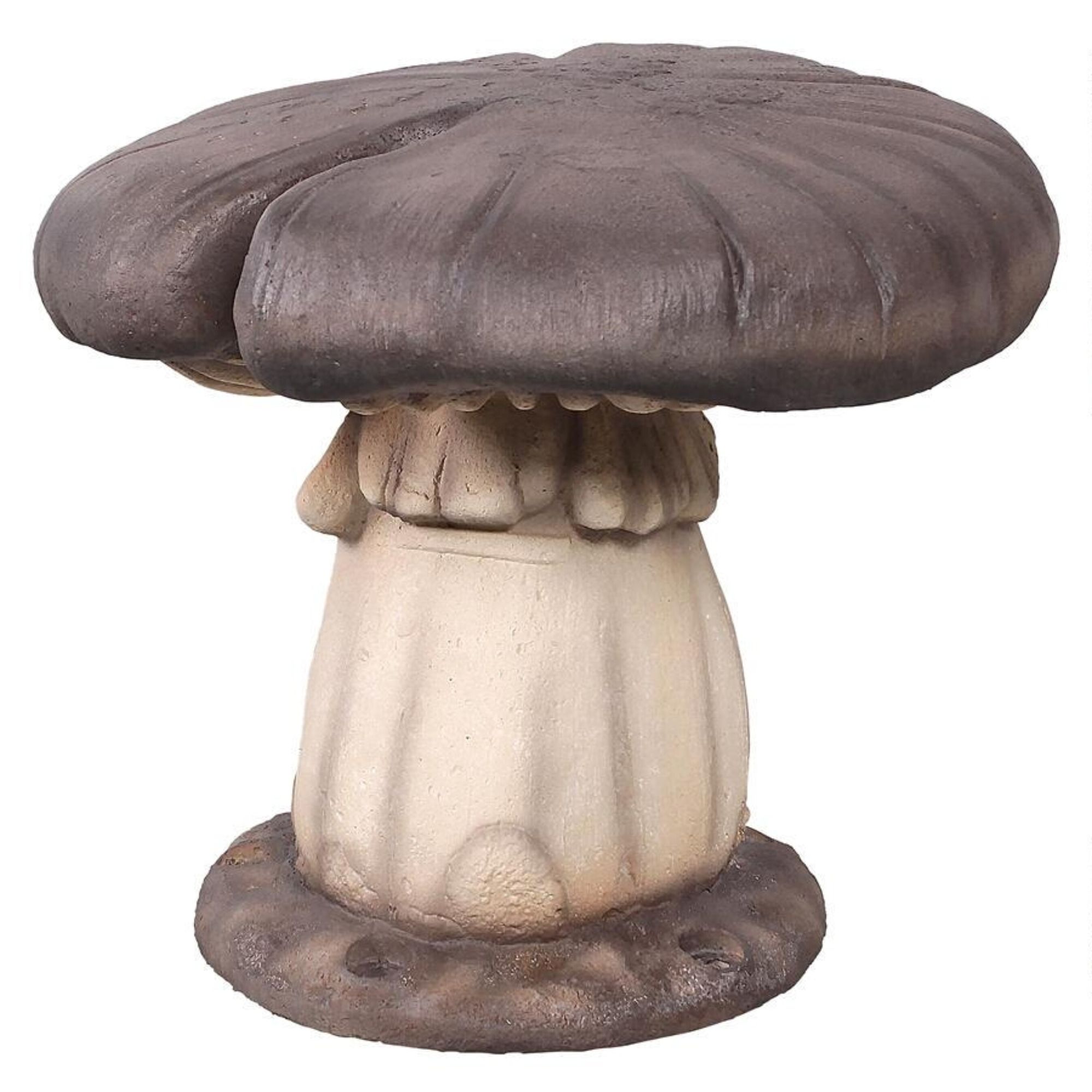 19.5 " Brown Mystic Mushroom Stool Outdoor Garden Statue
