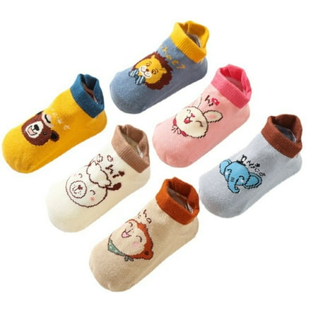 

Cathalem 3 Pair Baby Cotton Crew Cute Anti Slip Animal Socks Cloud Knitting Toddler Boy Socks Kids Tube Socks Socks Yellow 6-12 Months