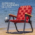 thumbnail image 7 of GoSports Outdoors WOVN Beach Backpack Chair - Premium Folding Camping Chair - 9 Styles Available - BURNT RED, 7 of 7