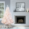 thumbnail image 4 of National Tree Company 6.5 ft Pre-Lit Winchester Pine Artificial Christmas Tree, 400 Clear Lights, 798 Tips, Silver Glitter, Includes Stand, White, 4 of 9