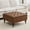 Brown-A, variant on BRILHAMEZ Modern Linen Fabric Storage Ottoman Bench, Button Tufted Coffee Table Footrest Stool with Hidden Storage for Living Room and Bedroom, Gray
