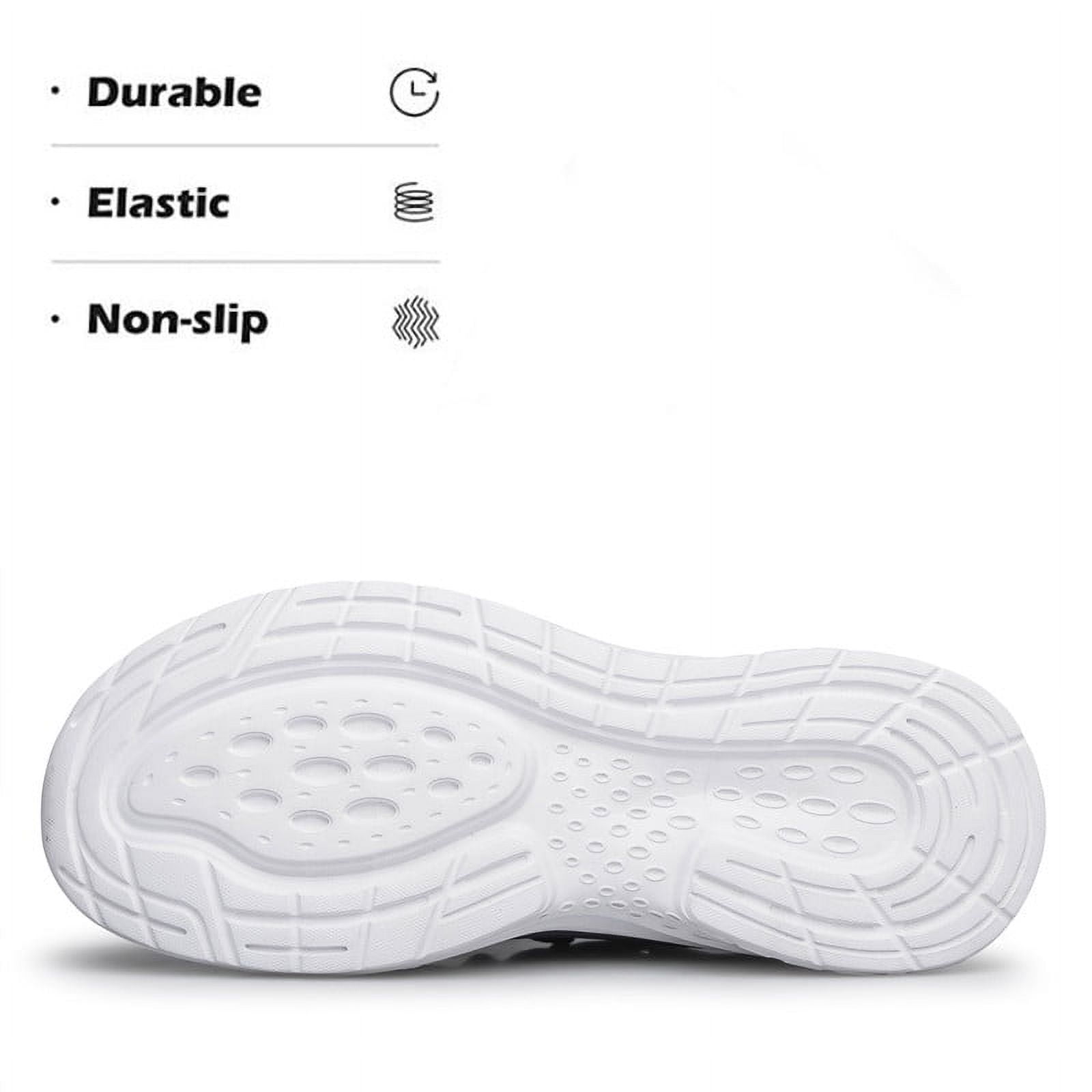 vibdiv Mens Slip On Walking Shoes Lightweight Breathable Non Slip Running Shoes Comfortable Fashion Sneakers for Men Grey Size 7
