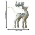 thumbnail image 3 of Virelaxpo Christmas Reindeer Hanging Ornament, Handcrafted Resin Decor with Antlers for Tree Decoration, 3 of 6