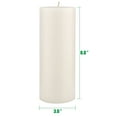 thumbnail image 6 of Stonebriar Unscented 3" x 8" 1-Wick White Pillar Candles, 6 Pack, 6 of 9