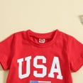 thumbnail image 5 of Futezty Toddler Boys Clothes Summer Outfit Sets, Toddler Boy Clothing Short Sleeve Shorts Little Boys Summer Set 4th of July Baby Boy Outfit Independence Day Print Boy Suit, 5 of 7