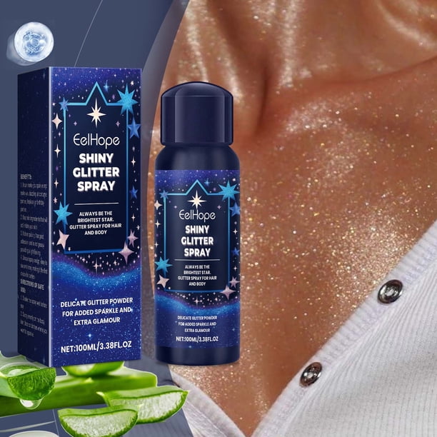 Spray Corporal con Brillantina para Cabello, Ideal para Iluminar Festivales de Baile y Carnaval, 100 Ml | Efecto Brillante | Múltiples Usos | Fácil de Usar | Efecto Duradero | Múltiples Opciones de C