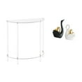 thumbnail image 1 of Mesita de noche de acrílico,Mesa auxiliar de acrílico transparente Mesa auxiliar transparente en capas,Mesa pequeña de acrílico,mesita de noche pequeña,compacta,estatua de cisne,Estatuas y, 1 of 8