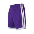 thumbnail image 6 of Alleson Athletic B35185097 Womens Single Ply Basketball Shorts, Charcoal & White - 2XL, 6 of 8