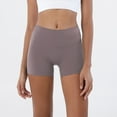 thumbnail image 2 of Ashirexll Women's Shorts, High Waisted Shorts Women, Solid Color Elastic High Waist Lift The Hip Yoga Shorts Slim Pants, 2 of 3
