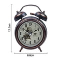 thumbnail image 2 of New Bedroom Living Room Super Silent Night Light Colorful Plastic. Table Desk Quartz Clock Vintage Retro Alarm Clock Round Metal Clocks 3, 2 of 8
