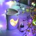thumbnail image 3 of Calentador Quemador De Incienso Quemador De Aceite Esencial De Cerámica Blanca Cera Patrón De Corazón De Melocotón De Tres Lados Titular De Luz De Té Difusor De Aroma De Vela Monstrate HA017433-00, 3 of 6