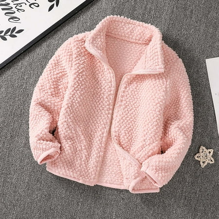 

Leutsin Toddler Kids Baby Boys Girls Fashion Cute Solid Color Keep Warm Pocket Zipper Jacket Coat