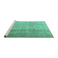 thumbnail image 2 of Ahgly Company Machine Washable Indoor Square Persian Turquoise Blue Traditional Area Rugs, 6' Square, 2 of 4