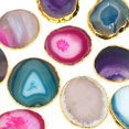 thumbnail image 5 of HOOUN 1x Natural Agate Geode Slices Druzy Crystal Coasters Cup Mat Pad Home Decor Gift-Blue, 5 of 9