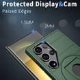 thumbnail image 5 of for Samsung Galaxy S24 Ultra Hybrid Case, Compatible with MagSafe 360 Rotating Strong Magnetic Bracket Shockproof Drop Protective Ultra Slim Phone Case for Samsung Galaxy S24 Ultra, Darkgreen, 5 of 6