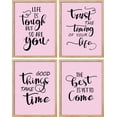 thumbnail image 5 of PixonSign Framed Wall Art Inspirational Motivational Collection Posters, Set of 4 Classic Typography Word Illustrations Wall Decor, Adhesive Canvas Prints for Home Decor - 11"x14" Natural, 5 of 5