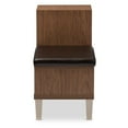 thumbnail image 4 of Hawthorne Collection Storage Shoe Storage Bench in Walnut, 4 of 5