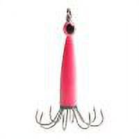 Anzuelo de señuelo de pesca con plantilla de calamar, cebo duro Artificial de pulpo (rosa luminoso, 8 garras)