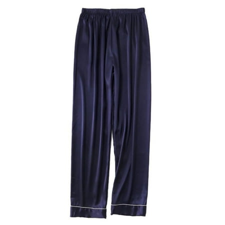 

Men s Pajamas Men s Trousers Plus Size Solid Color Silk Men s Casual Pajamas Loose Home Wear