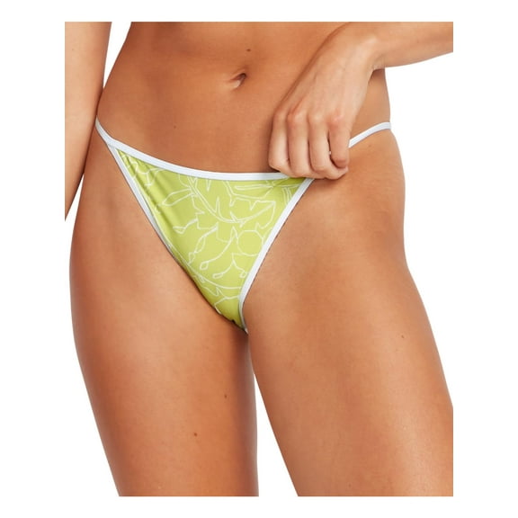 Volcom Women's Juniors Swim Bottoms Reversible Citron M New