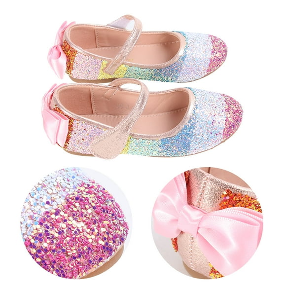 Raindrops 1 Pair of Cosplay Stage Shoes Girls Leisure Shoes Girls Leather Shoes Shoes Pink Size 27