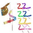 thumbnail image 2 of 10pcs 3.2M Rhythmic Art Gymnastics Ribbon with Stick Children Dancing Streamers Riband Twirling Rod, 2 of 8