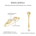 thumbnail image 6 of Rosec Jewels Natural Diamond Infinity Promise Ring for Women (HI-SI Quality) Love Knot Ring - Ready to Gift for Valentines Day, 14K Yellow Gold, US 9.50, 6 of 7